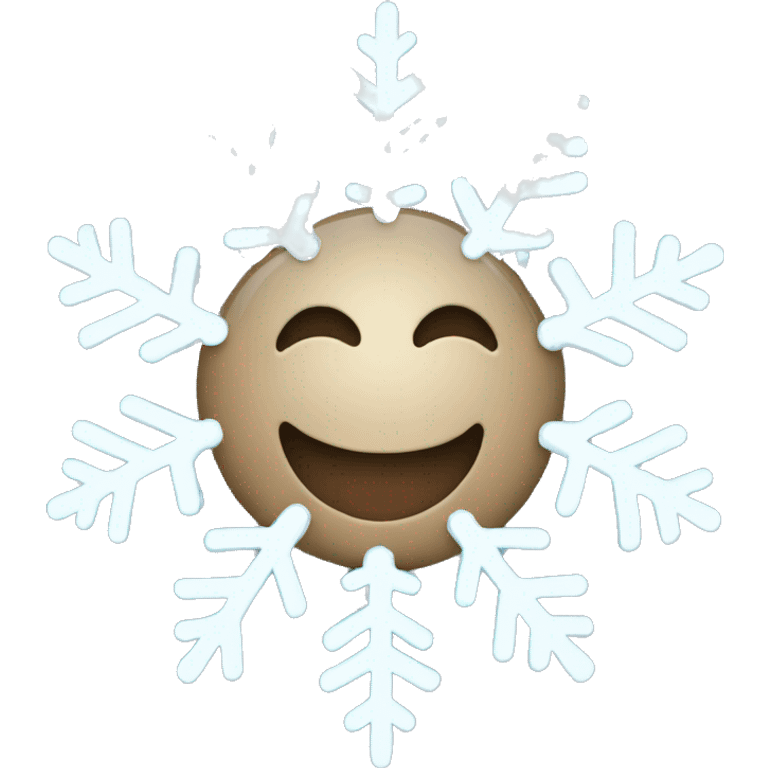 freezing emoji with more snowflakes around it  emoji