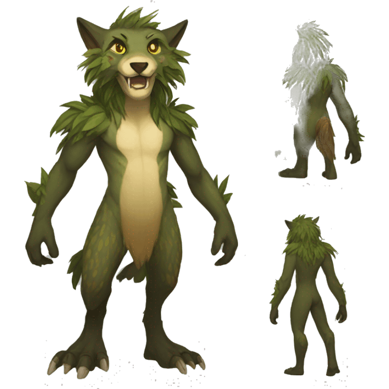 Anthro WickerBeast full body emoji