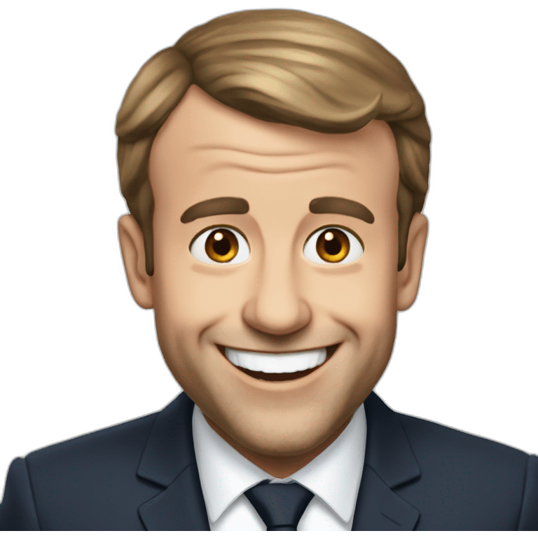 Macron rire emoji