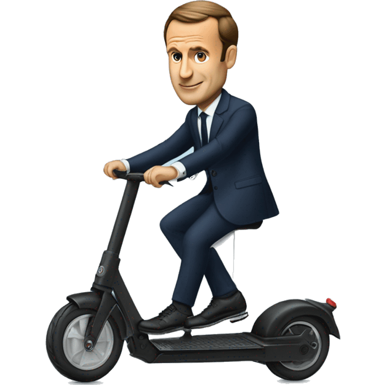 macron sur une trotinette emoji