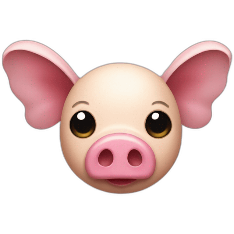 a butterfly with a pig head emoji