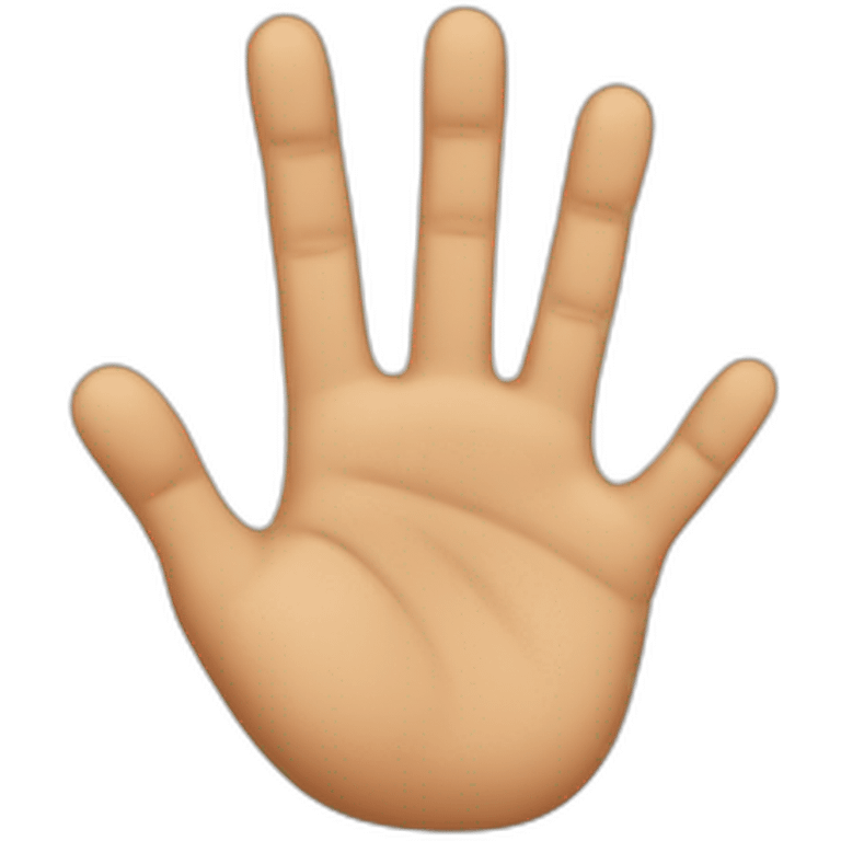 four fingers emoji