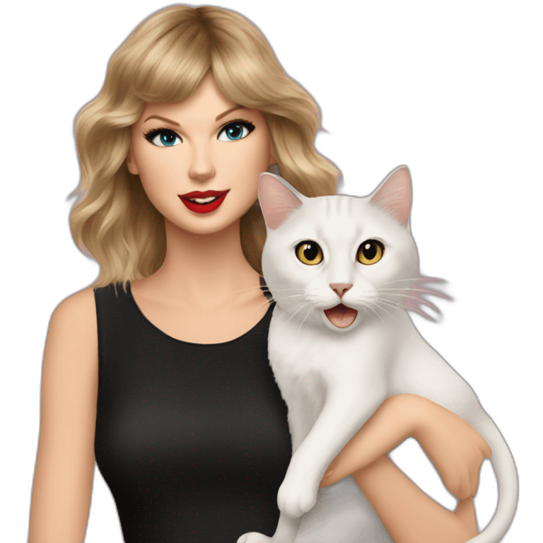 Taylor swift with a cat emoji