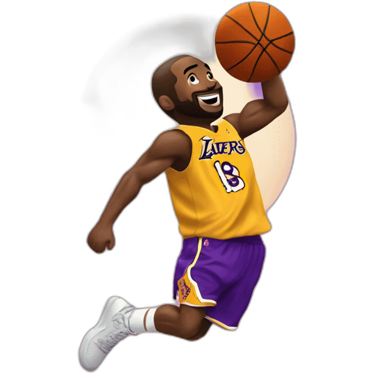 Kobe playing basketball in heaven with pop smoke emoji