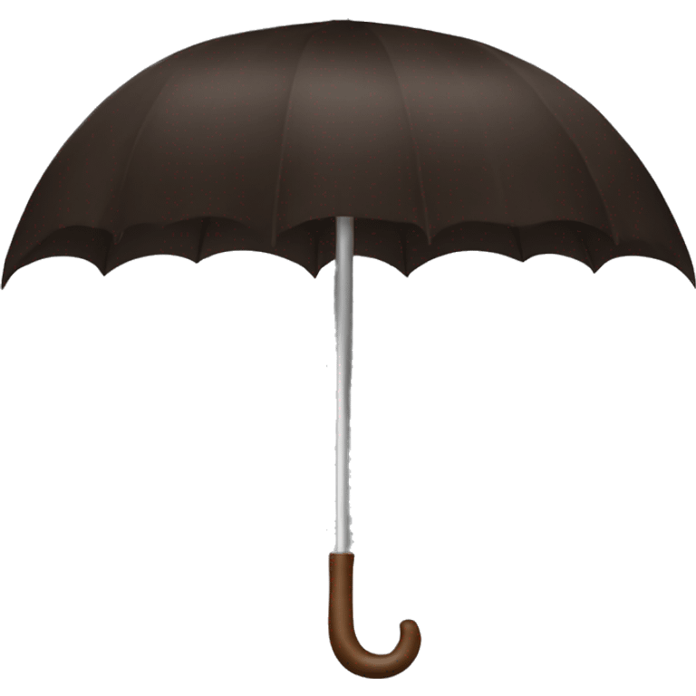 Dark brown umbrella emoji