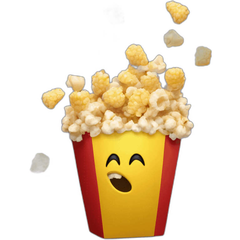 Pac Man eating popcorn, cinema emoji