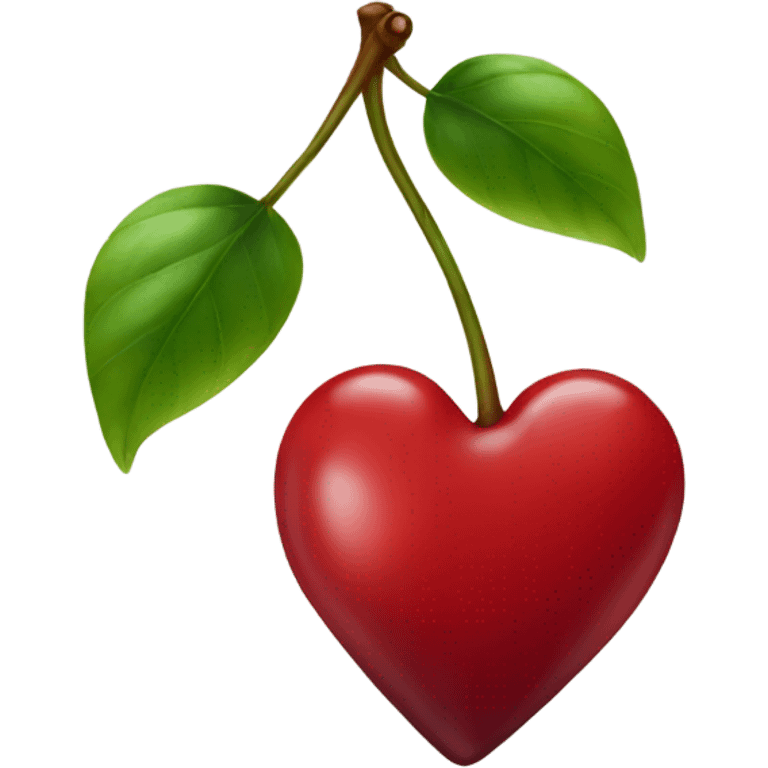 red cherries in a heart shape emoji