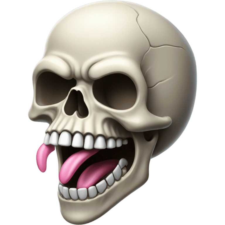 Skull with tongue sticking out emoji