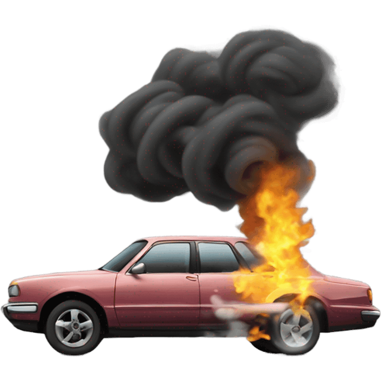 Car doing burnout emoji