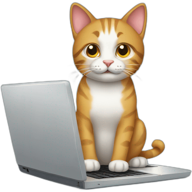 cat using a laptop emoji