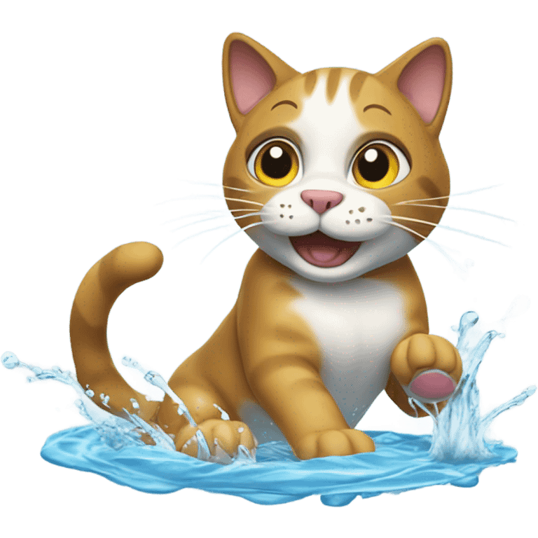 swimming cat  emoji