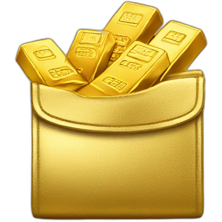 gold bars in wallet emoji