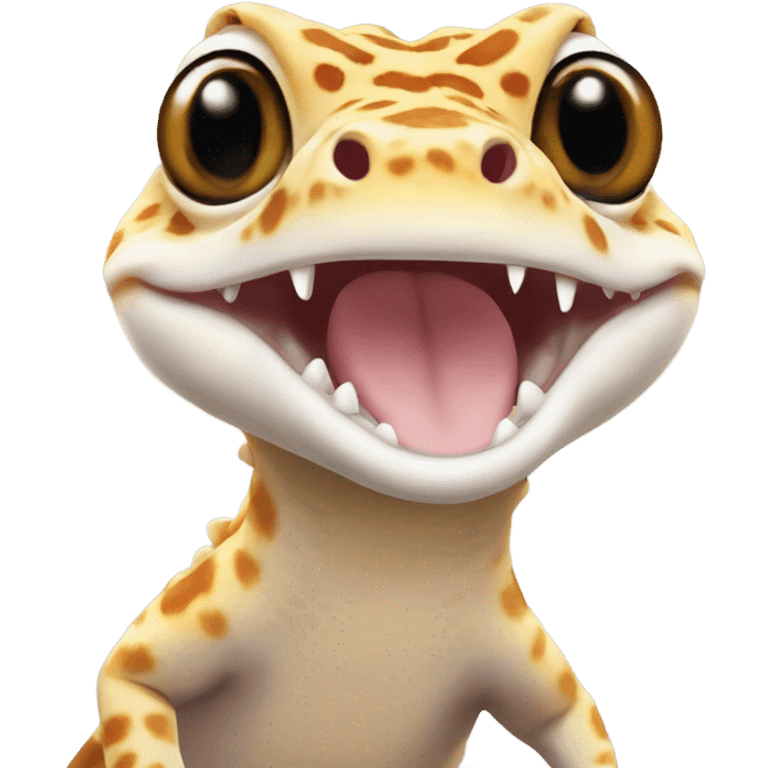 leopard gecko smiling emoji