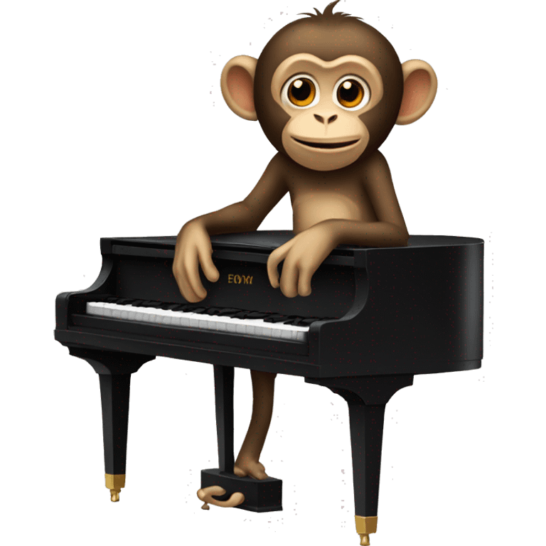 monkey with piano emoji