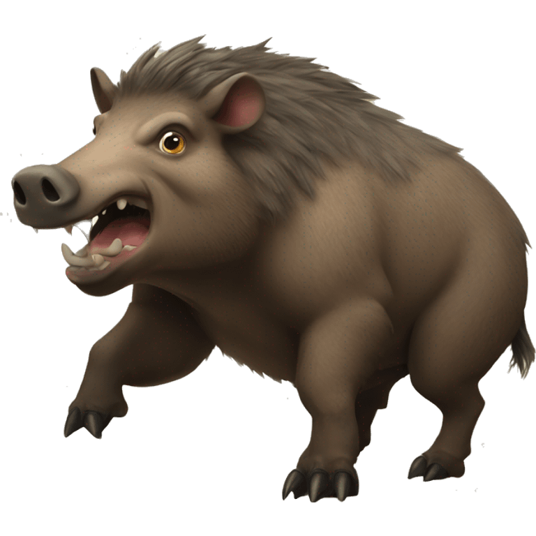 giant, terrifying, prehistoric boar emoji