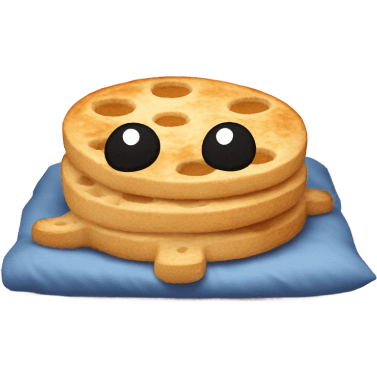 a spider eating crumpets crawling in bed  emoji