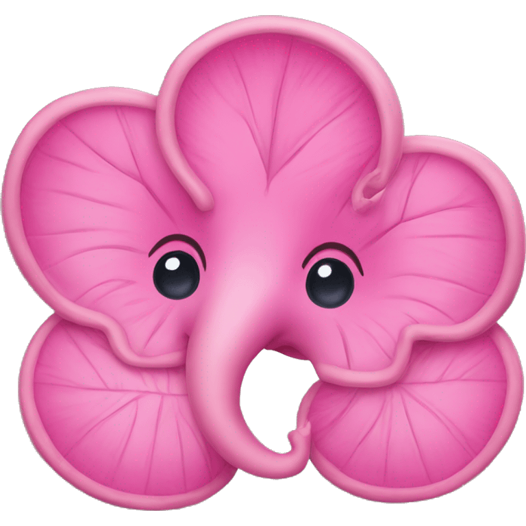 pink elephant ears emoji