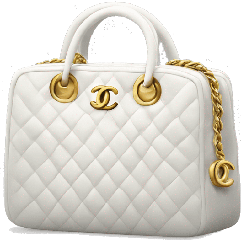 White Chanel bag emoji