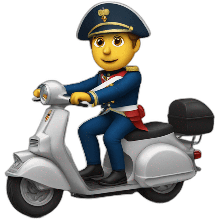 Napoleon on a scooter emoji