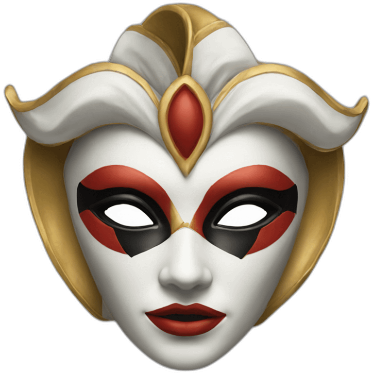 Harlequin woman mask emoji