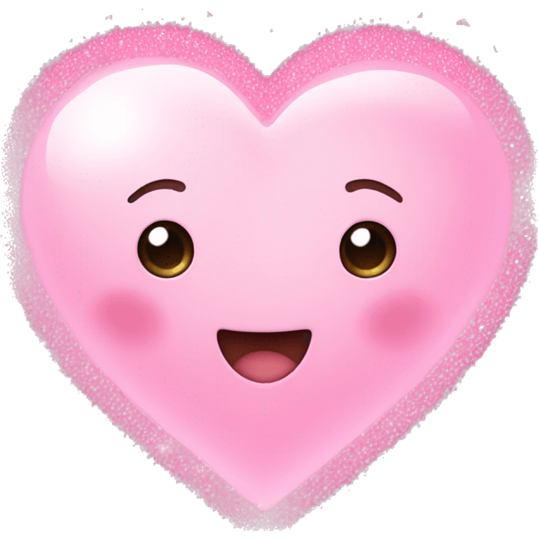 Baby pink heart with sparkling  emoji