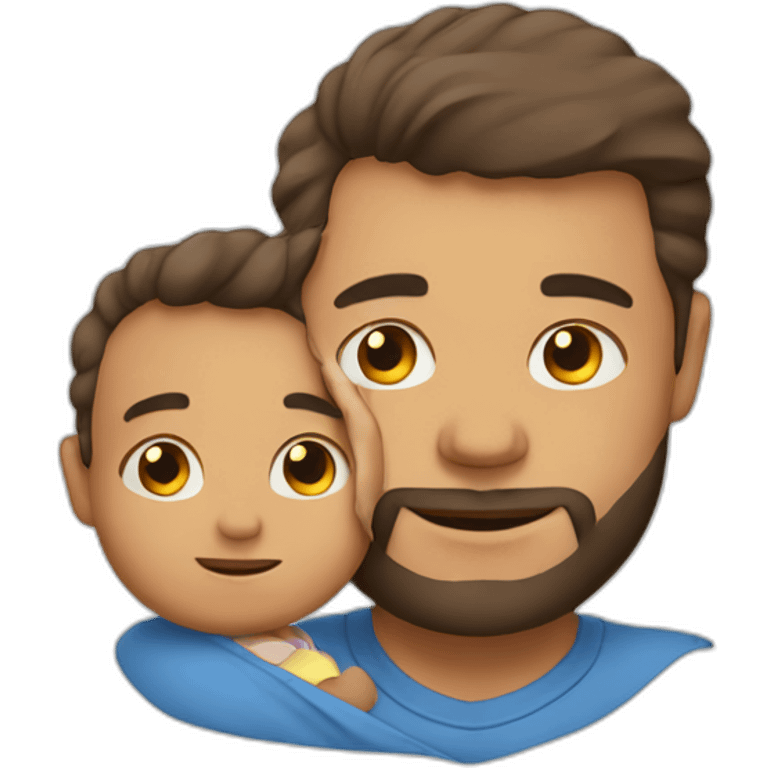 dad with baby emoji