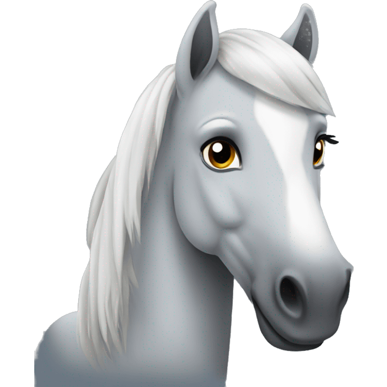 Grey pony emoji