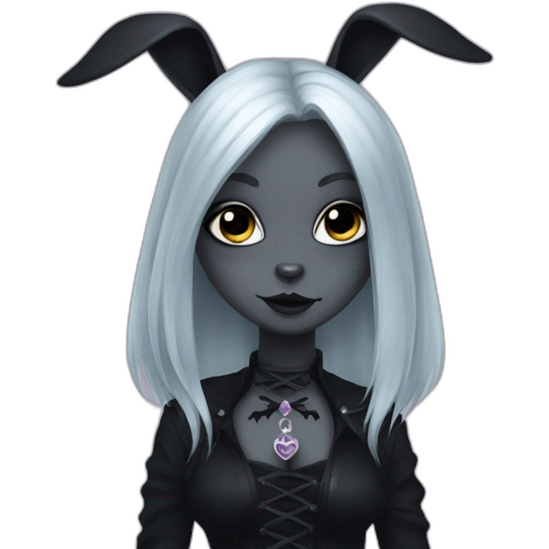 Goth Bunny Girl emoji