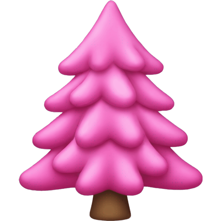 Pink christmas tree emoji