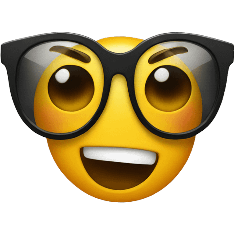 Surprised face looking over sunglasses emoji