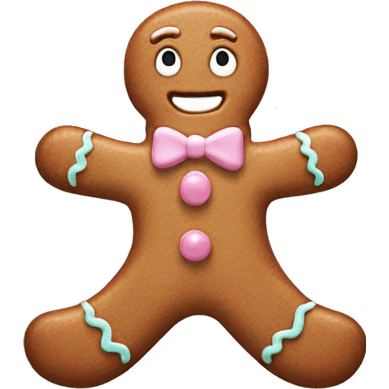 Pastel gingerbread man emoji