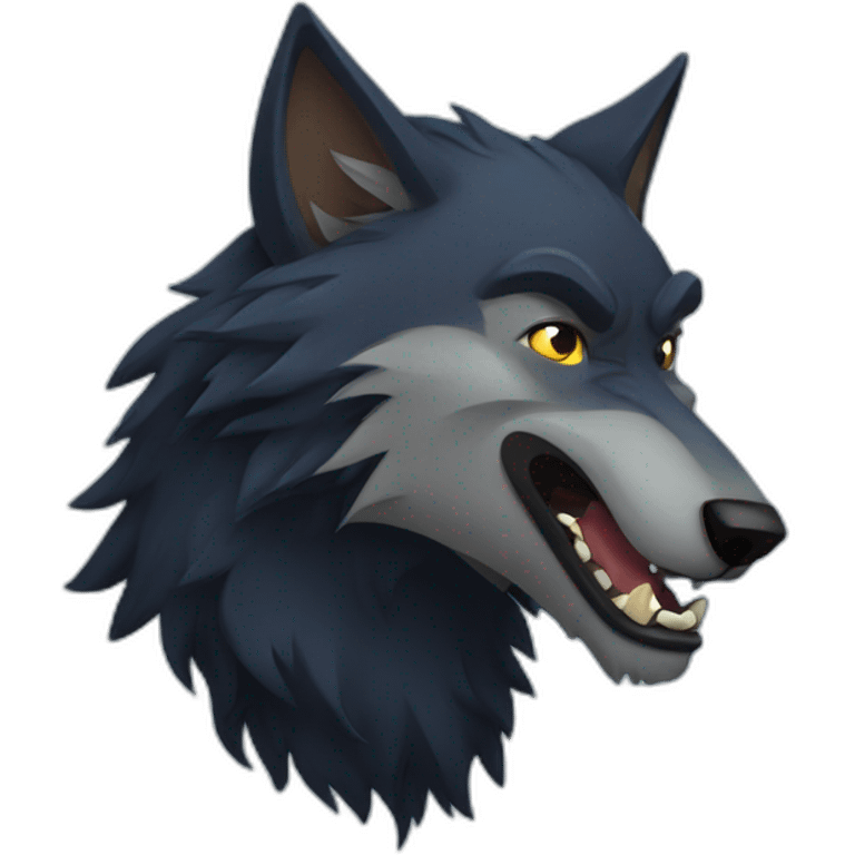 Werewolf howl emoji