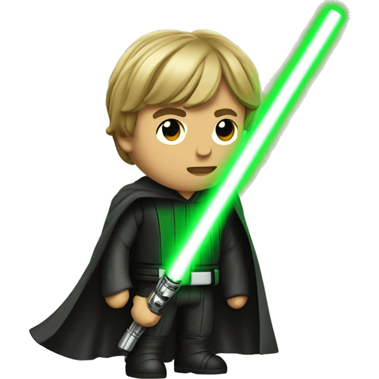 luke skywalker with a green lightsaber emoji