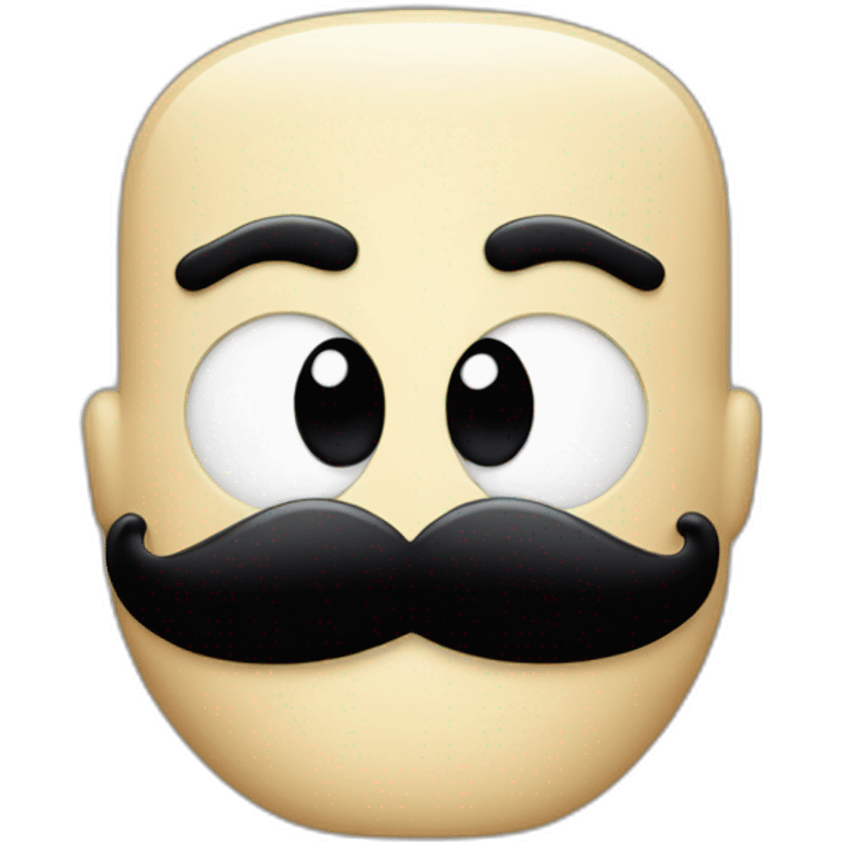 Charlie Chaplin toothbrush moustache emoji