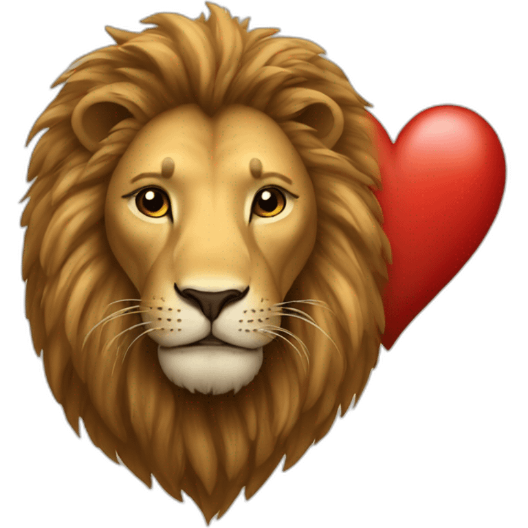 Lion and heart emoji