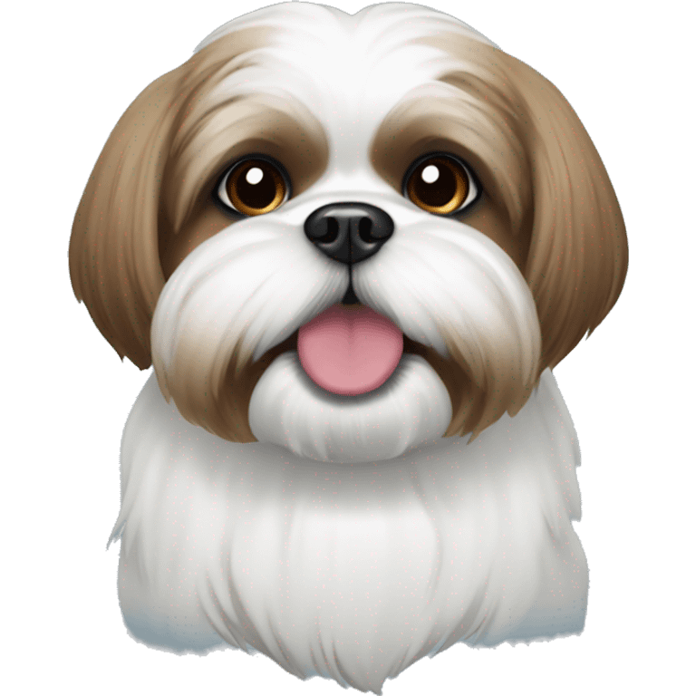 Shihtzu emoji styled animated face emoji