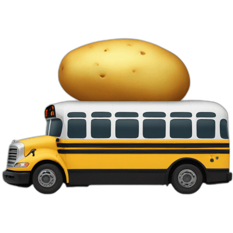 Bus And potato emoji