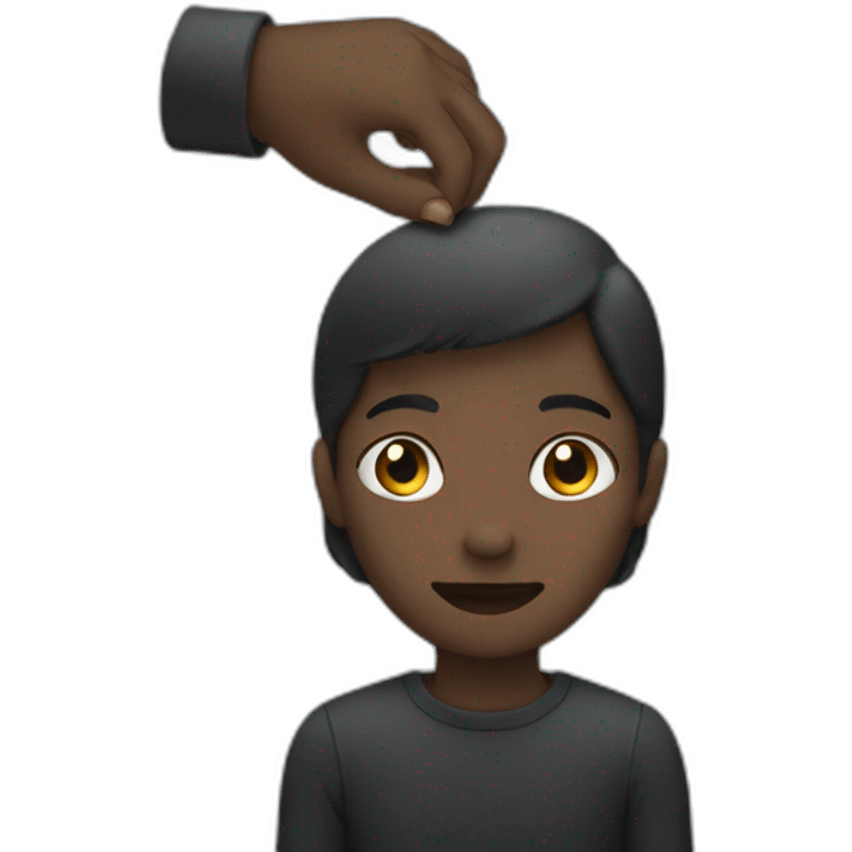 Personne noire choquée avec les mains derrière la tête emoji