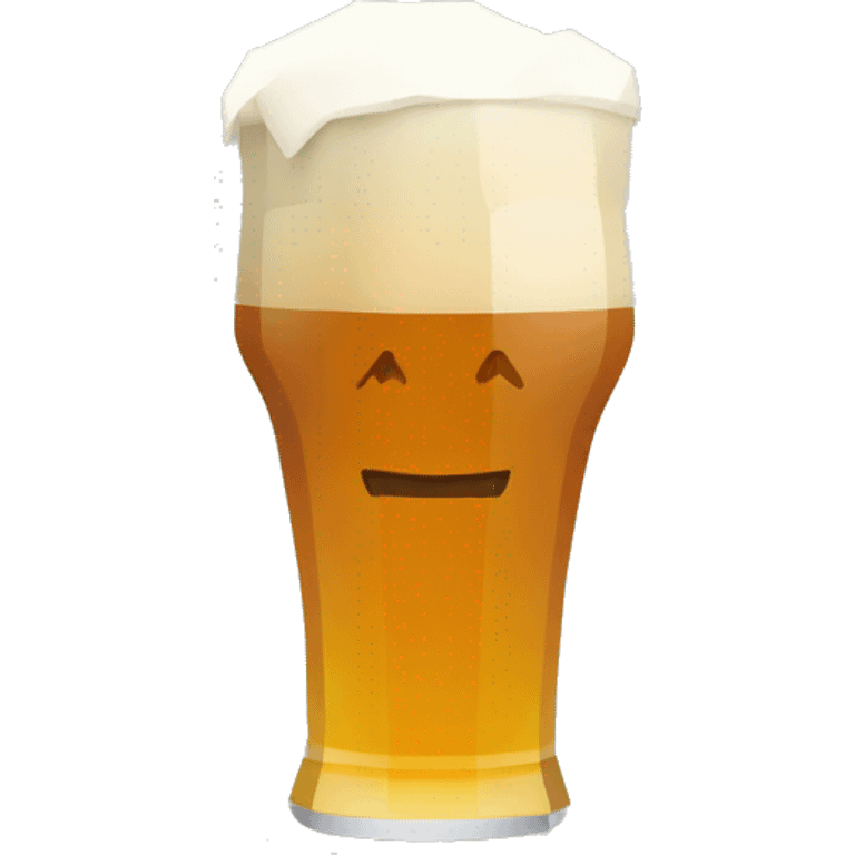 a single minimal low poly beer pint emoji