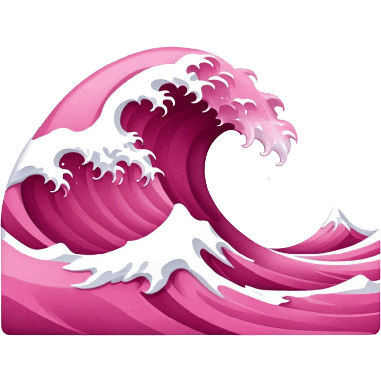 Pink wave emoji