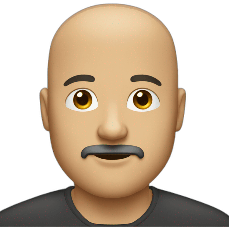 bald man with goatee emoji