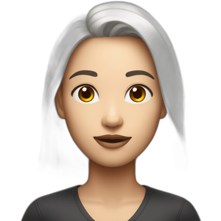 Siri Ai assistant personified. Androgynous. hologram emoji