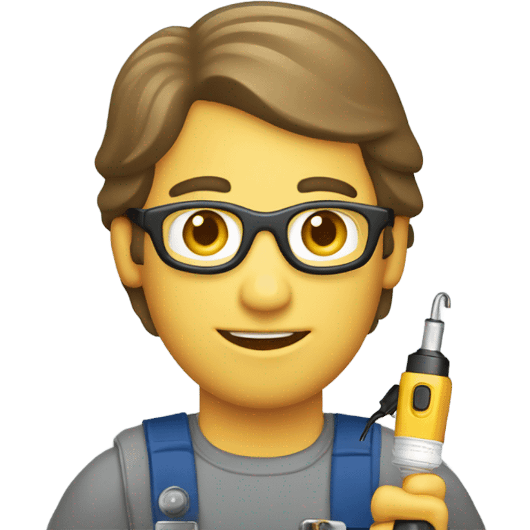 electrician holding a voltage tester emoji