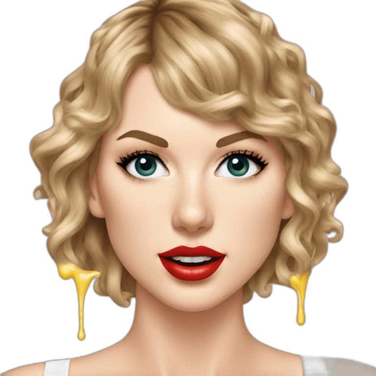 taylor-swift-selfie-milk-on-face-dripping emoji