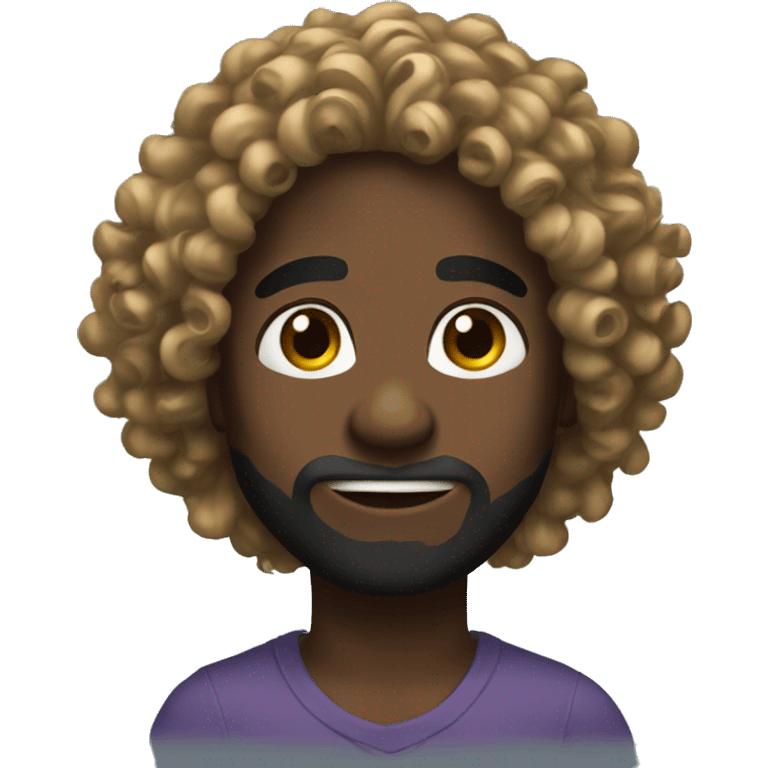 curly blacks long hair emoji