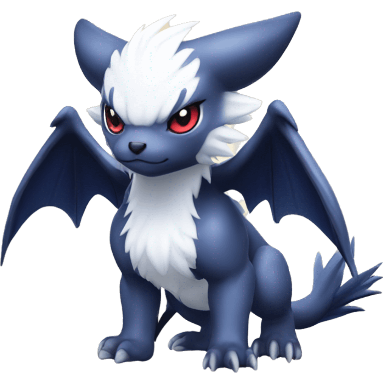 Cool Kawaii Baby Chibi Nargacuga-Absol-Pokémon Full Body Detailed High Quality emoji