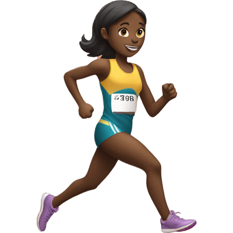 Girl running track emoji