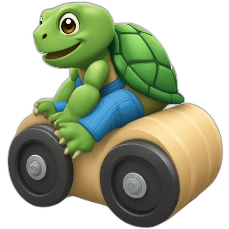 Tortue en rollers emoji