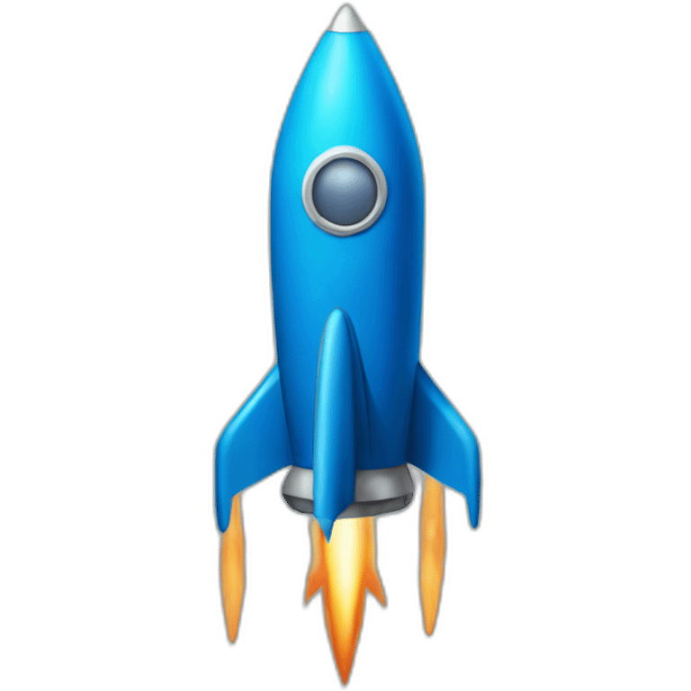 blue rocket emoji