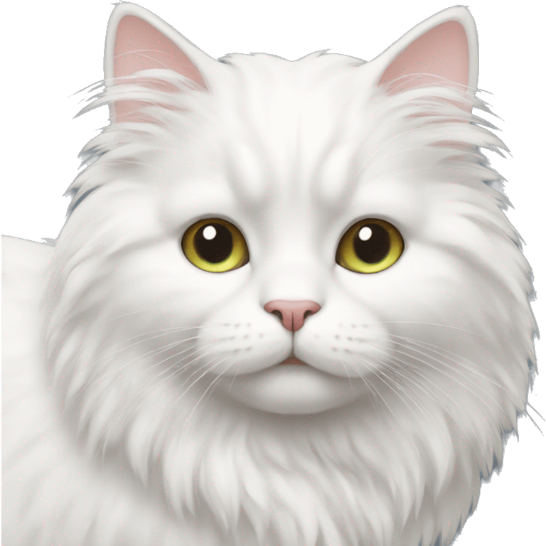 fluffy white cat emoji